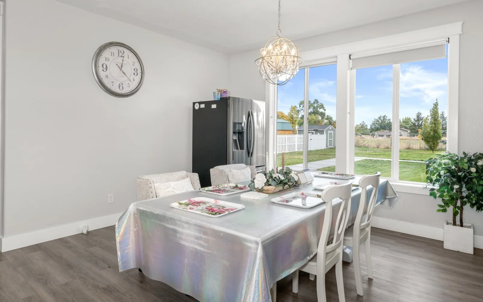 Dining area set for a meal at A+ Quality Adult Family Home